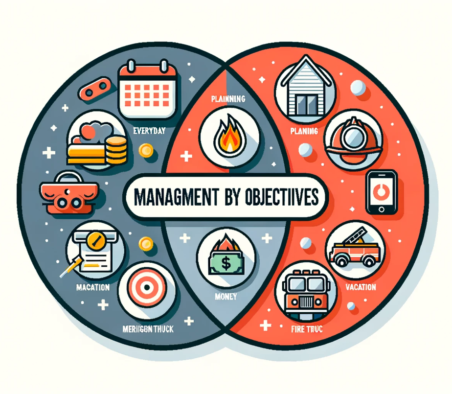 Management by Objectives diagram for firefighters