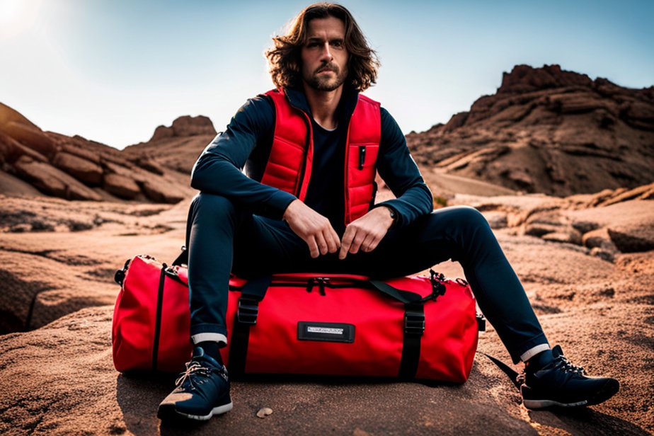 Black Wolf DufflePack 70 True Red - open view of durable 70L duffle