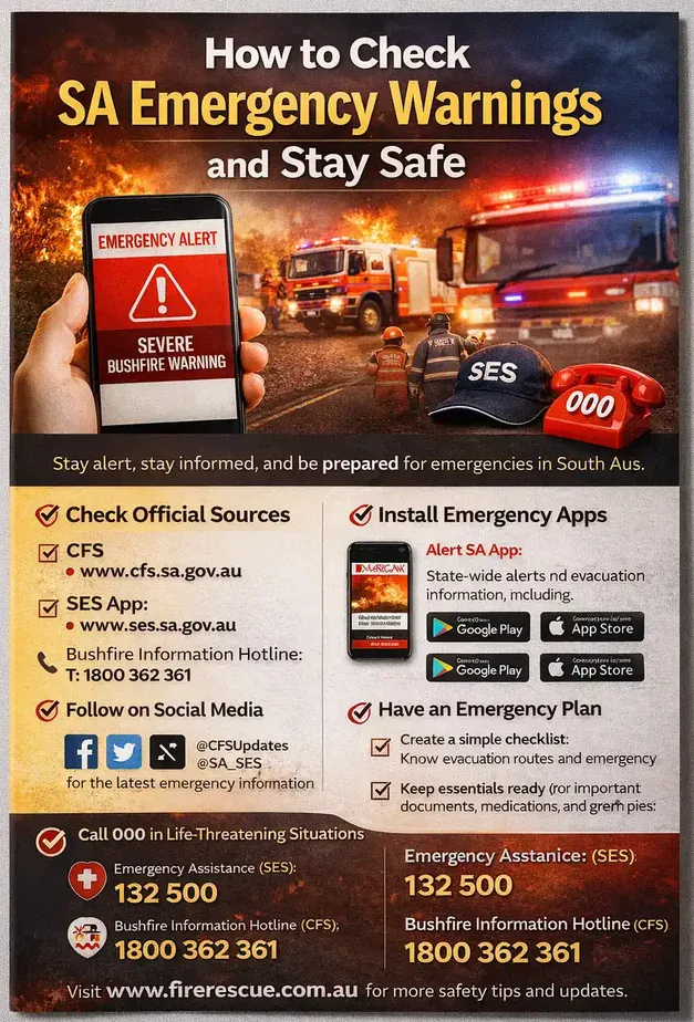How to Check SA Emergency Warnings and Stay Safe brochure