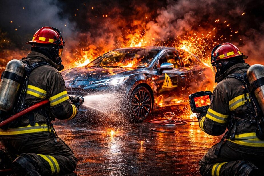 On-Scene Response Tactics for Electric Vehicle Fires