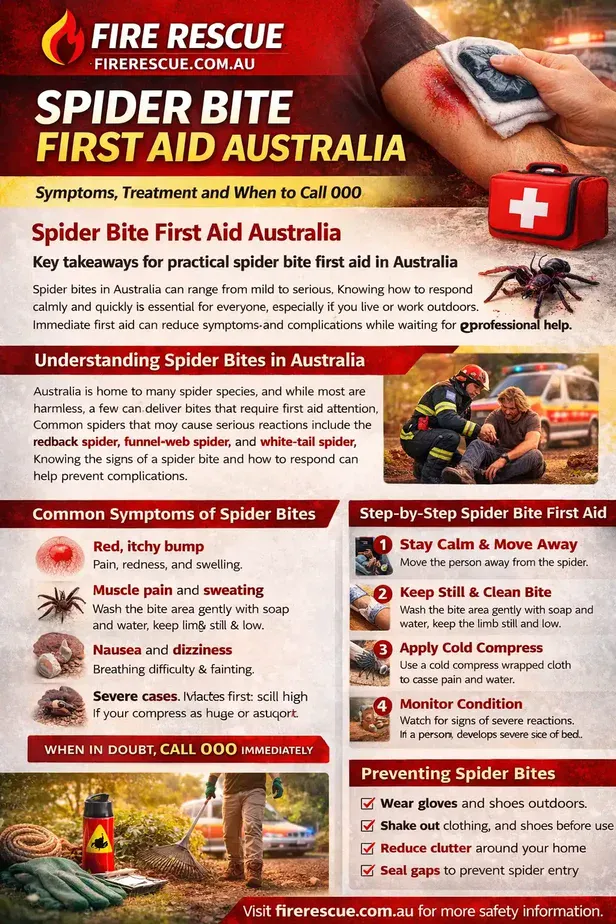 Spider Bite First Aid Australia guide cover