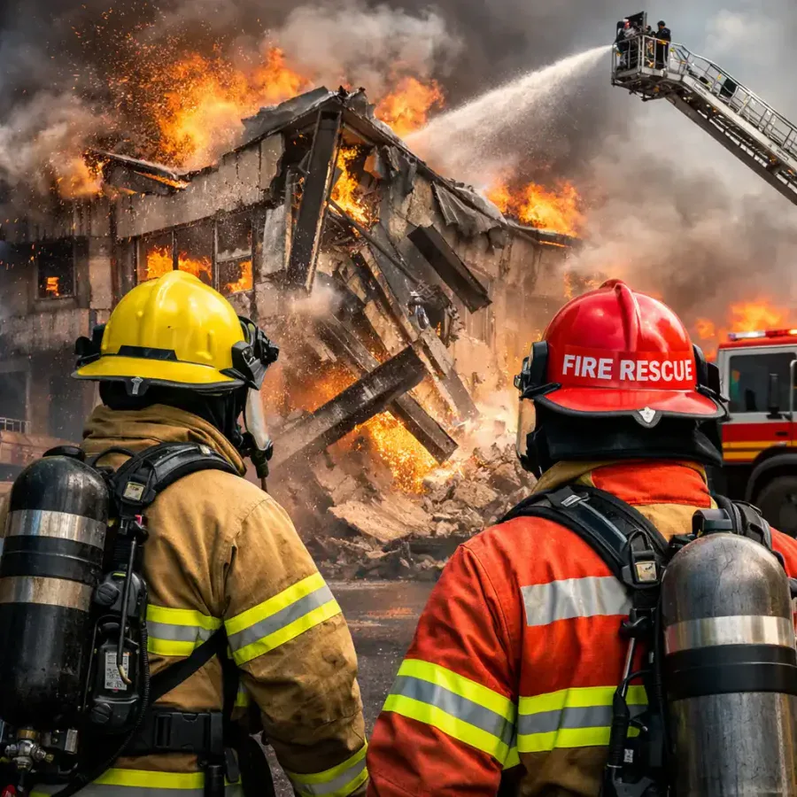 Structural Collapse Forecasting in Fire Conditions for Emergency Response