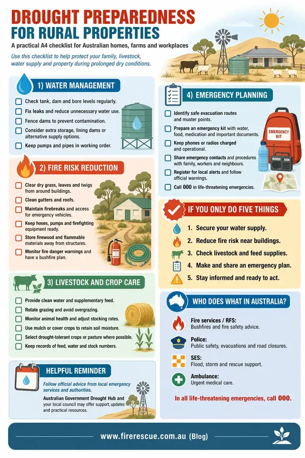 Drought Preparedness for Rural Properties – Practical Water, Fire and Livestock Resilience Framework