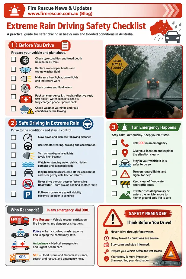 Extreme Rain Driving Safety Checklist for Australian Drivers