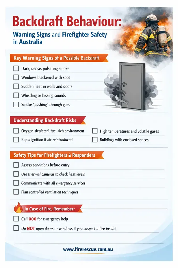 Backdraft firefighter safety brochure preview