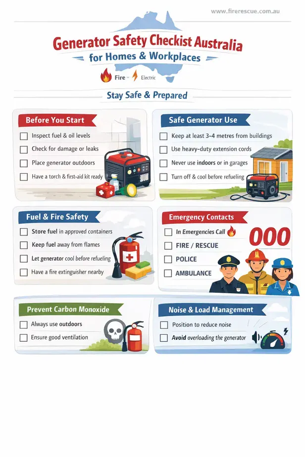 Generator Safety Checklist for Homes and Workplaces PDF preview