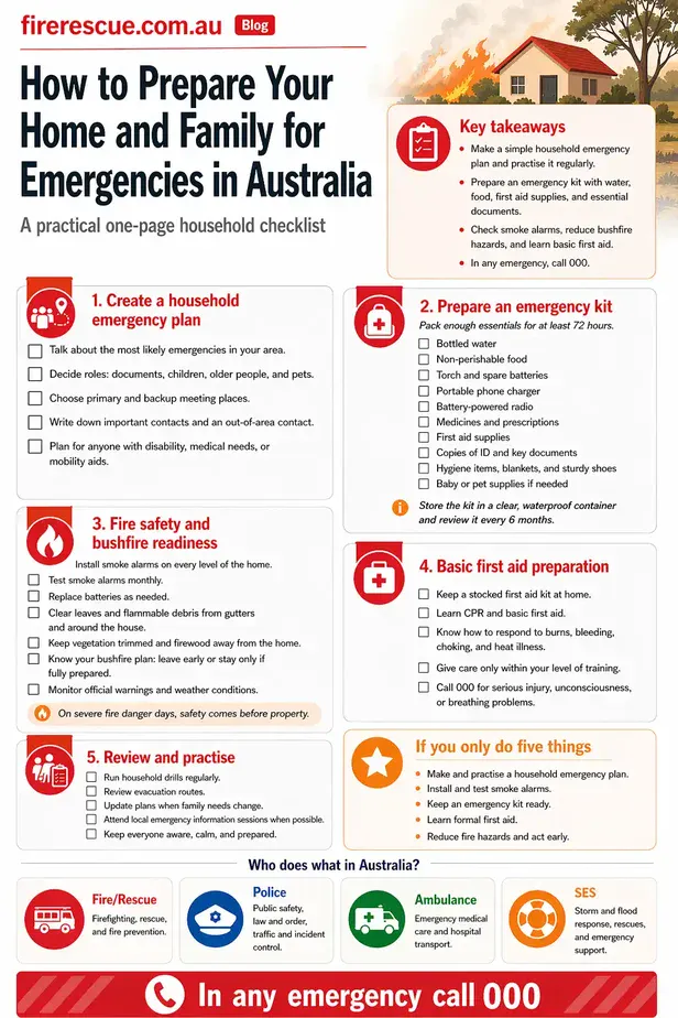 How to Prepare Your Home and Family for Emergencies in Australia PDF guide cover