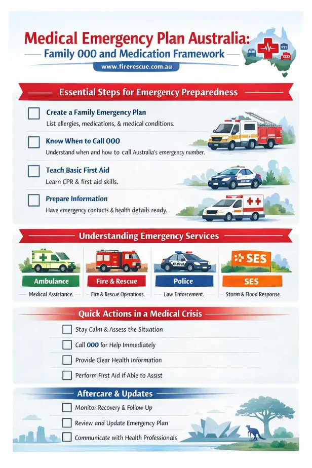 Medical Emergency Plan Australia checklist brochure