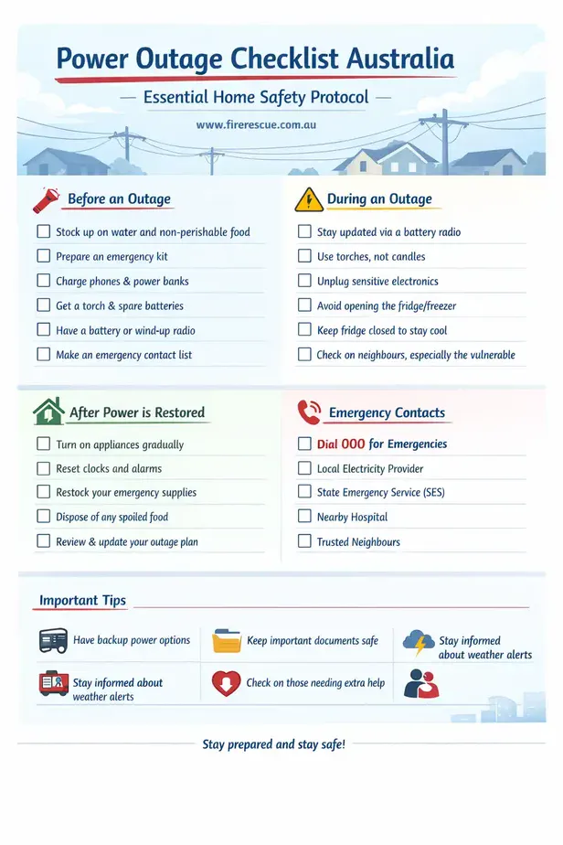 Power Outage Checklist for Australia PDF preview