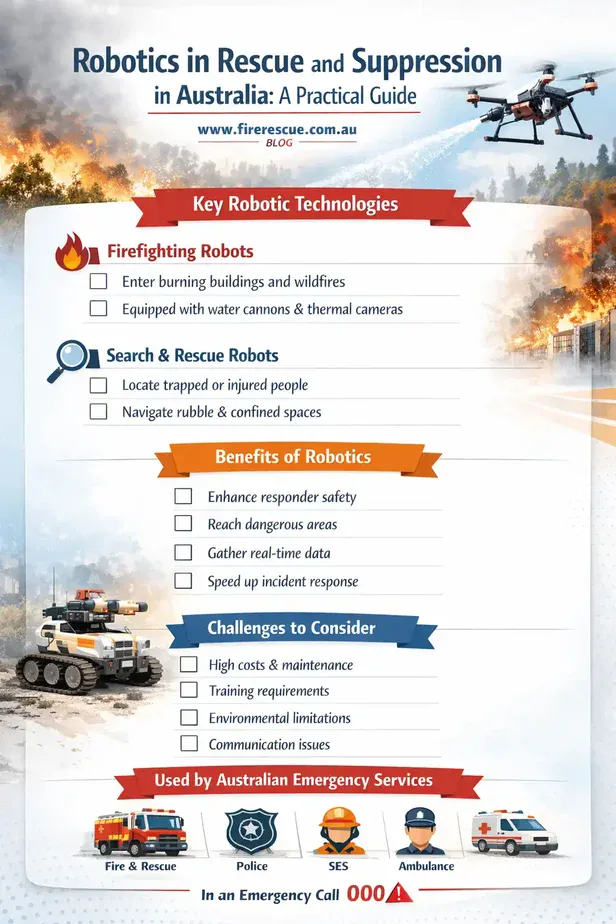 Robotics aiding firefighting and rescue in Australia PDF guide cover