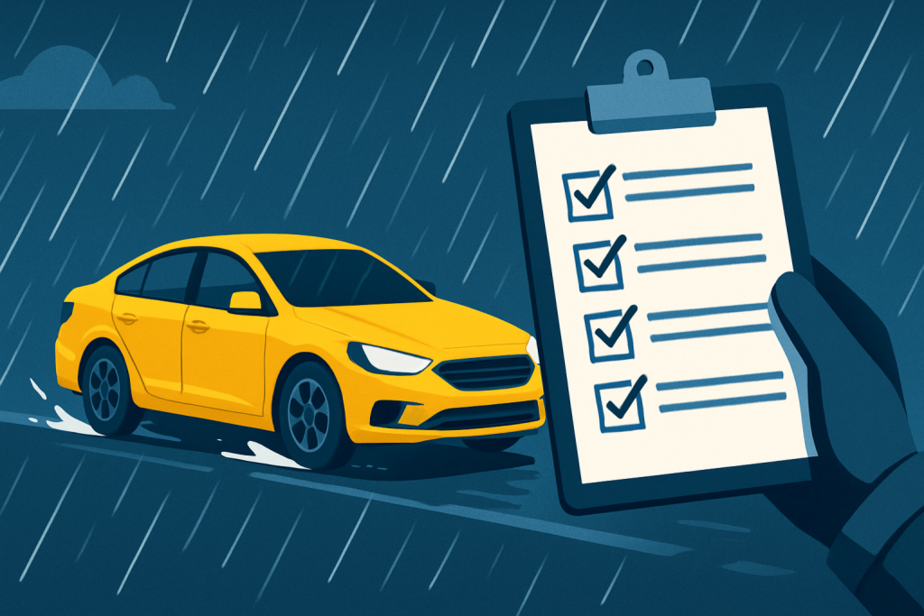 Extreme Rain Driving Safety Checklist inline image