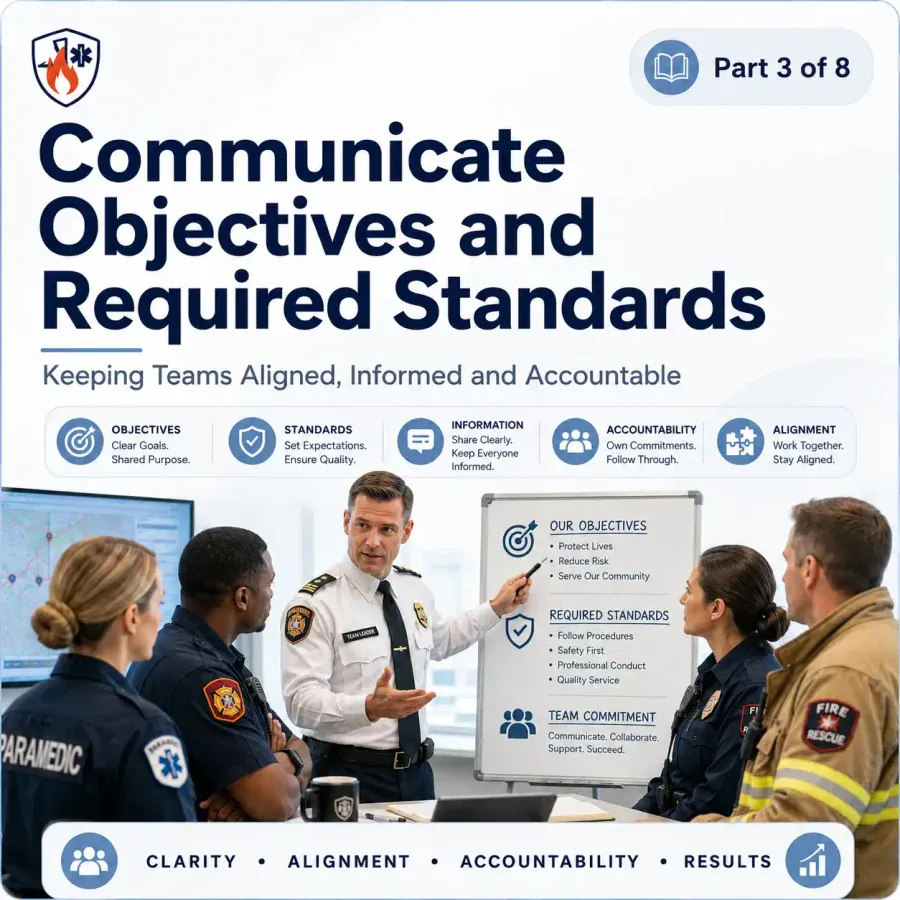 Communicate Objectives and Standards, Part 3 of 8, in Public Safety Teams