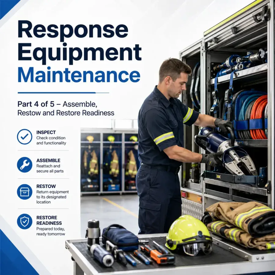 Response Equipment Maintenance, Part 4 of 5, Assemble, Restow and Restore Readiness