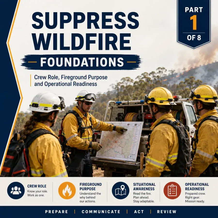 Suppress Wildfire Foundations, Part 1 of 8, Understanding the Crew Role, Fireground Purpose and Operational Readiness