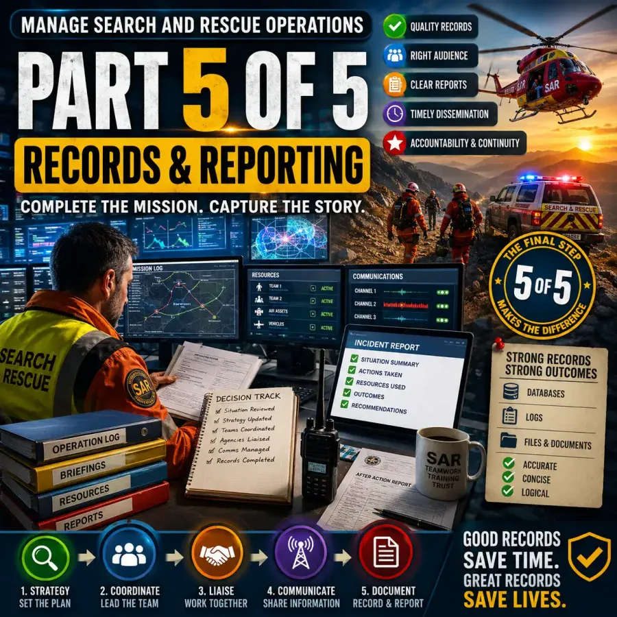 Search and Rescue Records and Capstone, Part 5 of 5, Reports, Logs and Operational Challenge
