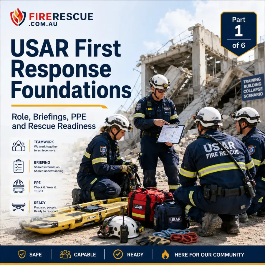 USAR First Response Foundations, Part 1 of 6, Role, Briefings, PPE and Rescue Readiness
