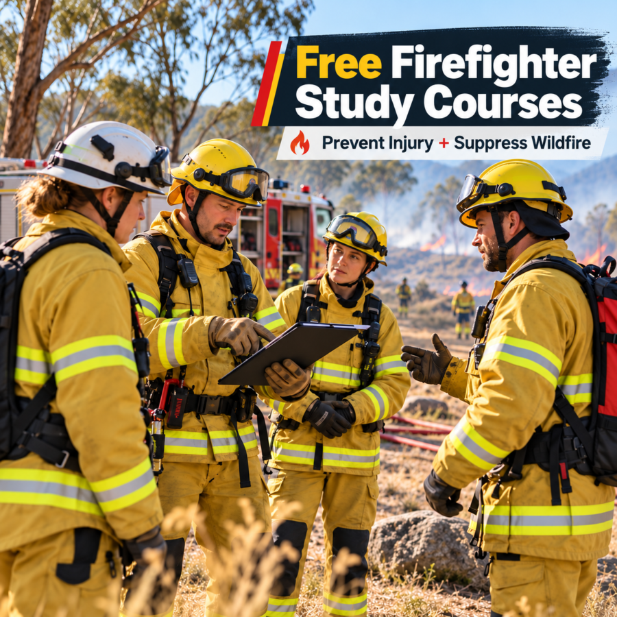 Firefighter Briefing in the Bushland