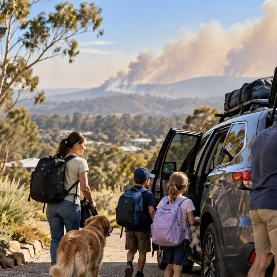 In Victoria, CFA currently advises people living in high fire-risk areas to leave the night before or by 10 am on Extreme or Catastrophic days